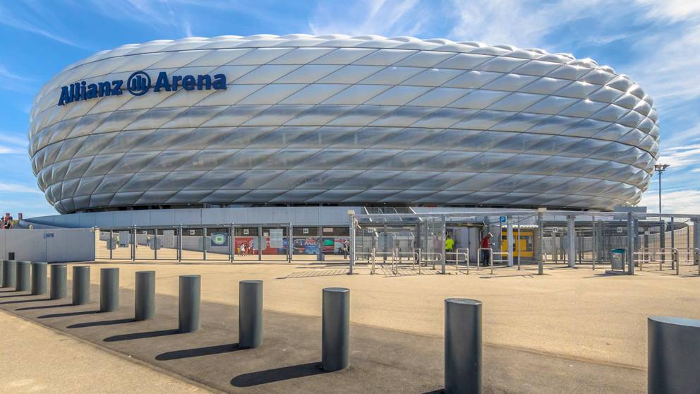 Allianz Arena stadium square Munich,