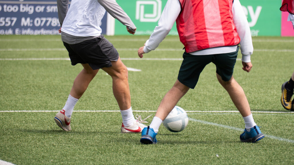 Heidelberg Materials staff members playing football