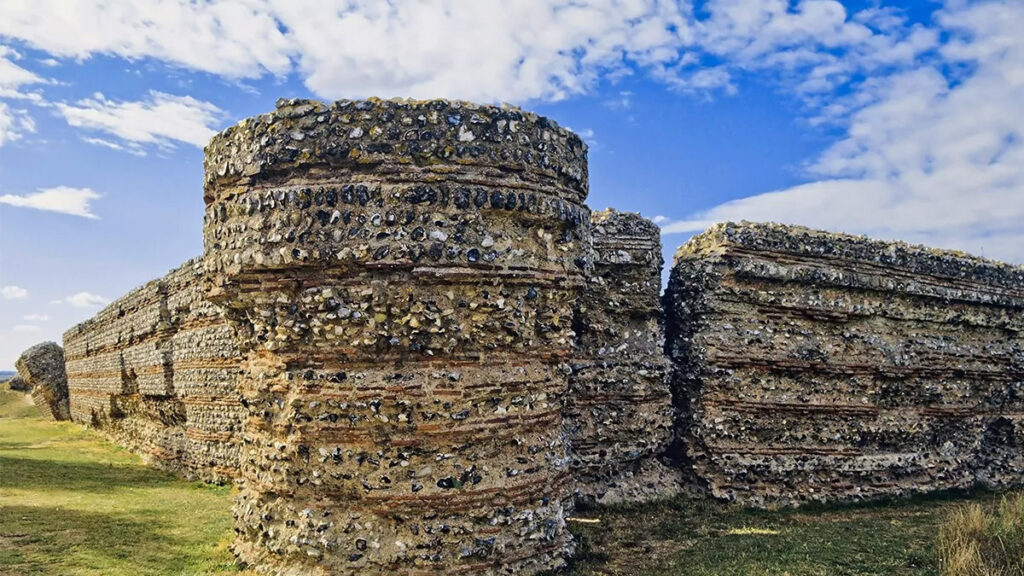 Burgh Castle in Great Yarmouth