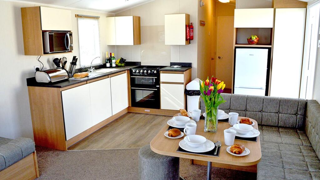 Gold caravan at hemsby beach holiday park
