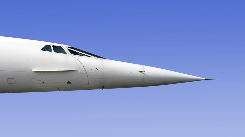 A view of the concorde plane