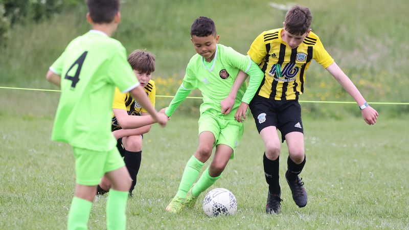 Young footballers playing in a tournament