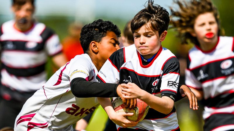 Young rugby players at the Sports Tours West Sussex Rugby Festival